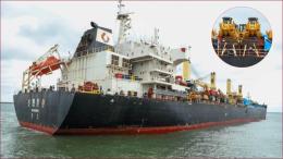 A vessel ferrying over 2,000 tonnes of construction machinery docked in Lamu ahead of the Dangote East Africa Refinery project launch.